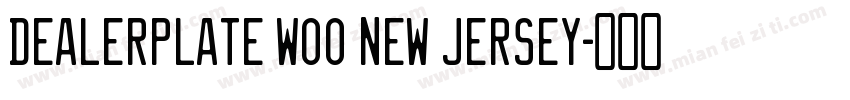 Dealerplate W00 New Jersey字体转换